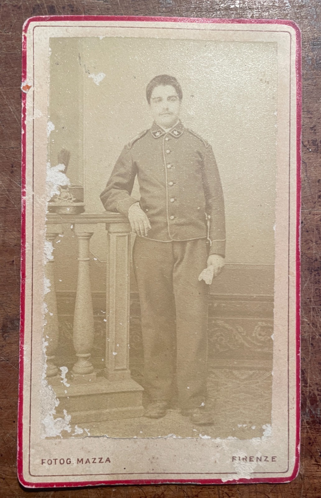 Militaria: Ritratto Di Militare. Antica Fotografia Originale (Studio Mazza, Firenze)