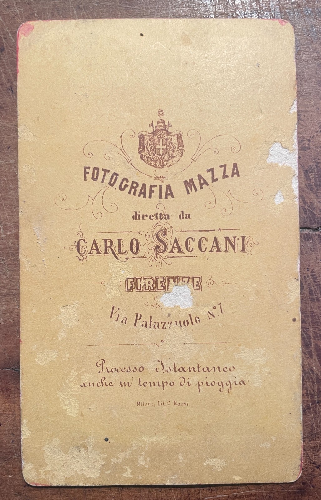 Militaria: Ritratto Di Militare. Antica Fotografia Originale (Studio Mazza, Firenze)