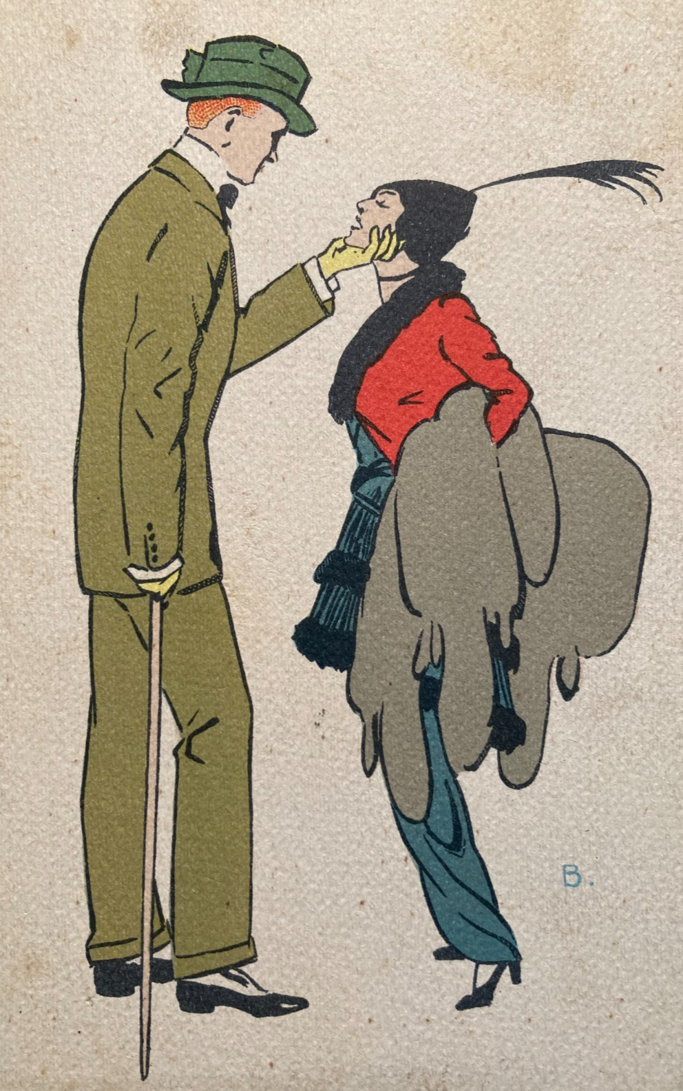 Scena Galante   Illustratori d'Epoca   Arte   Cartolina Da Collezione   Novecento