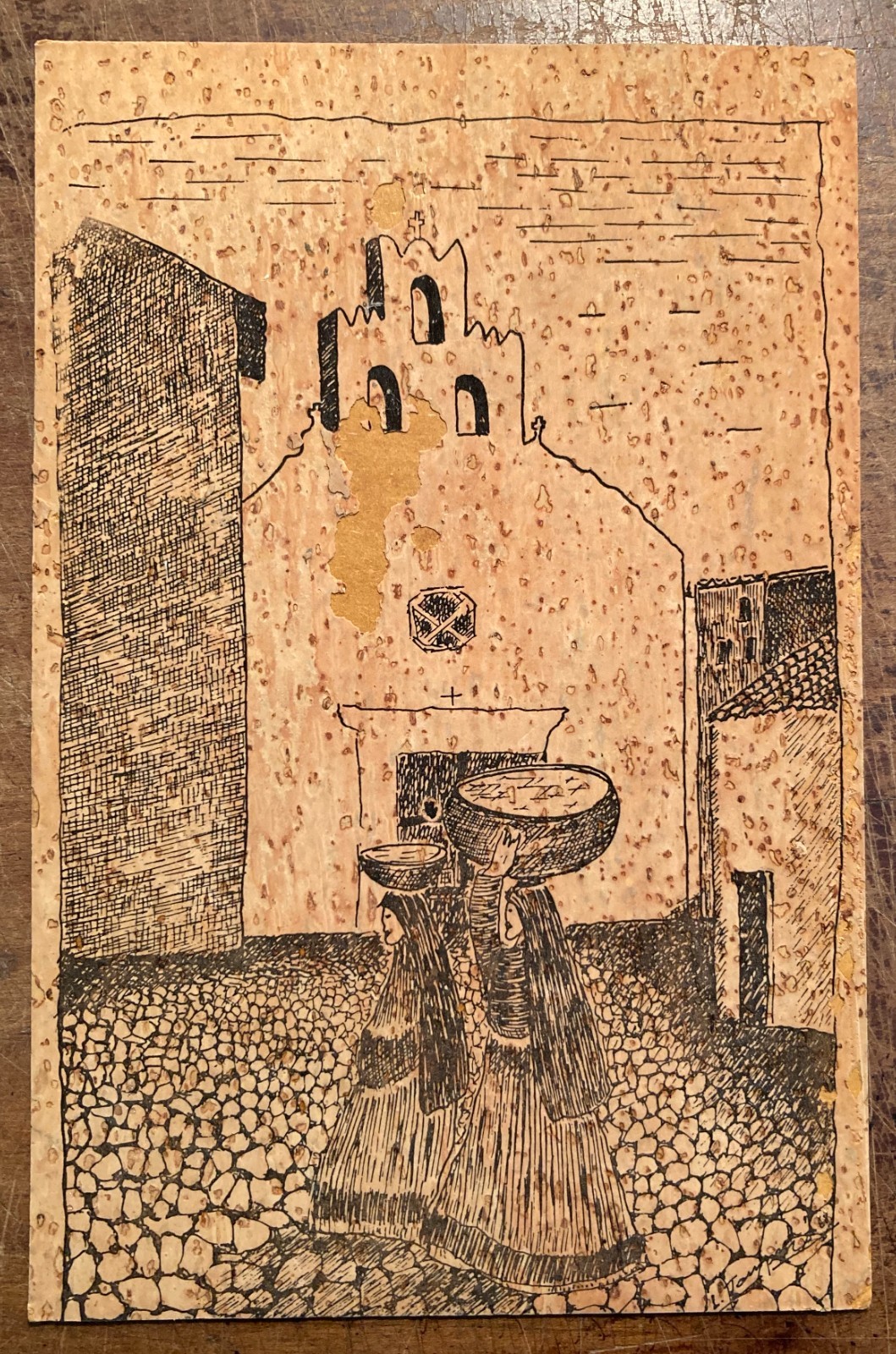 Sardegna   Arte   Folklore   Tre Cartoline In Sughero   Tamponi Persico   Calangianus