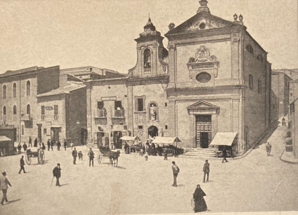 Sicilia, Agrigento, Canicattì: Animata Veduta Di Piazza Umberto I. Antica Cartolina d'Epoca