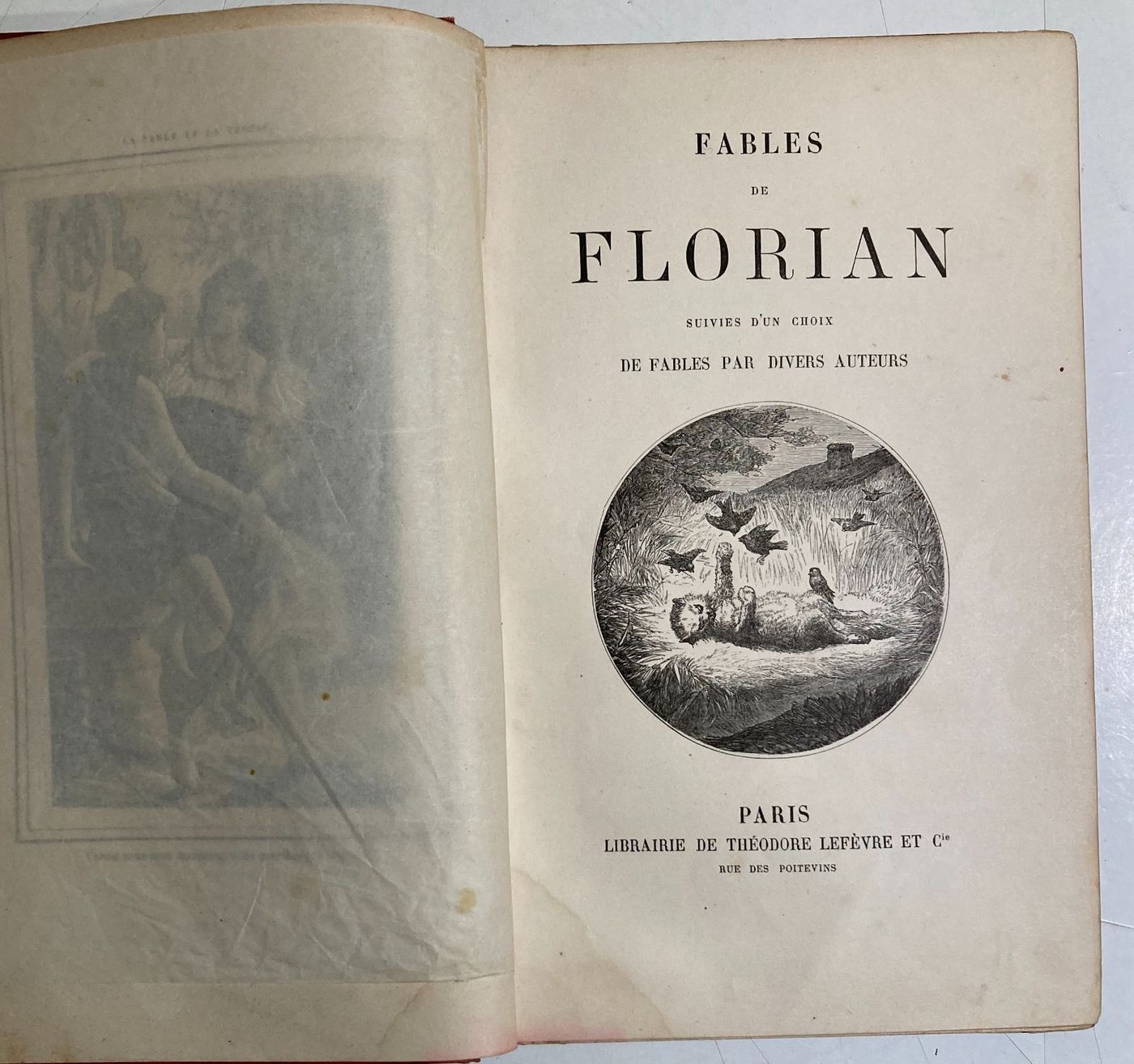 Fables De Florian Suivies d'Un Choix De Fables   Antica Edizione Illustrata