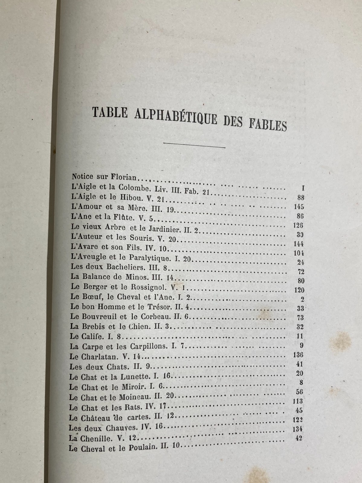 Fables De Florian Suivies d'Un Choix De Fables Antica Edizione Illustrata