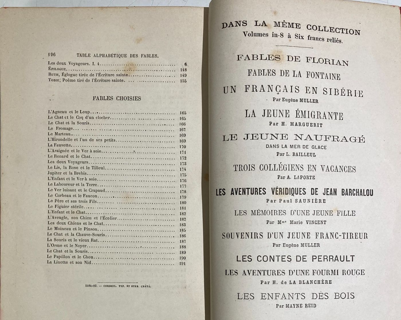 Fables De Florian Suivies d'Un Choix De Fables   Antica Edizione Illustrata
