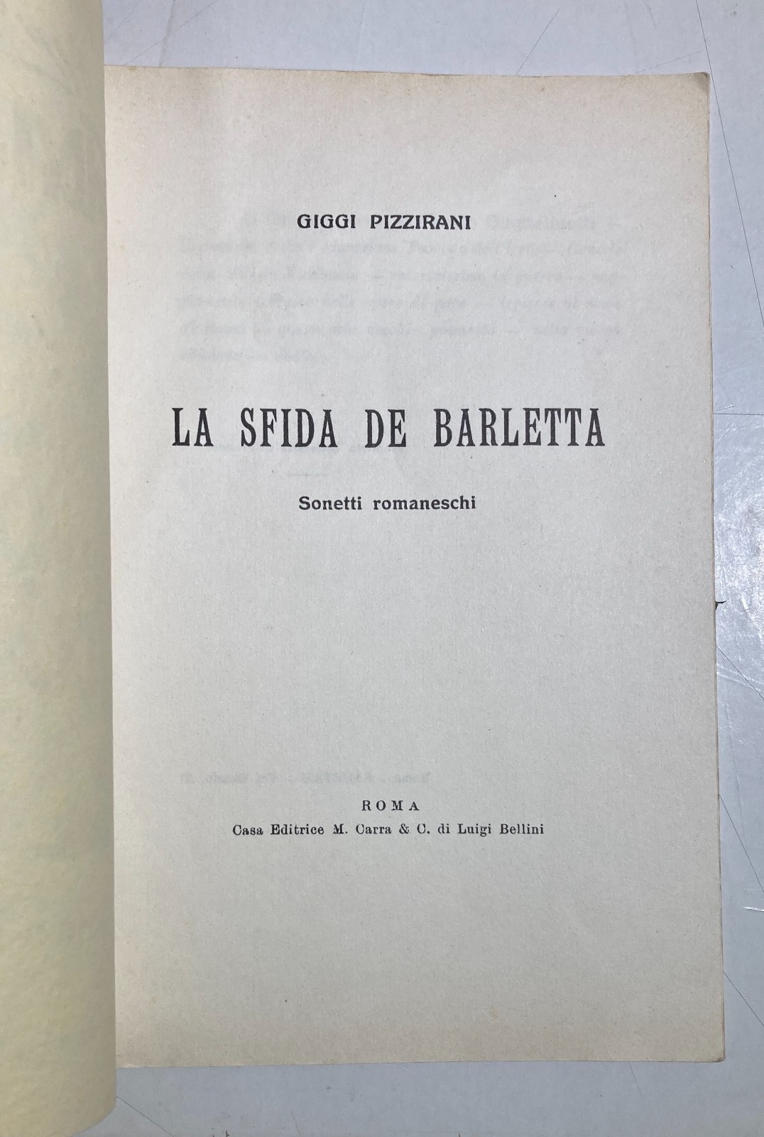 Puglia, Barletta: La Sfida De Barletta. Sonetti Romaneschi Di Giggi Pizzirani, Illustrazione Di Scarpelli