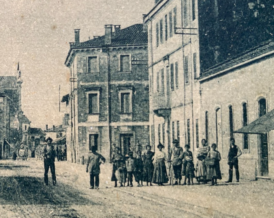 Veneto   San Bonifacio   Corso Stazione   Animata Antica Veduta   Cartolina Da Collezione