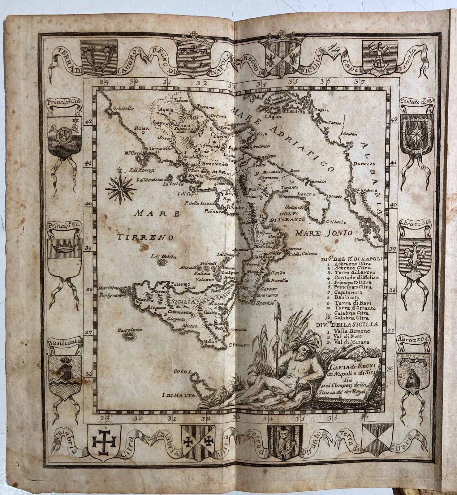 Regno Di Napoli E Sicilia. Antica Cartografia E Araldica. Abruzzo, Calabria, Puglia.