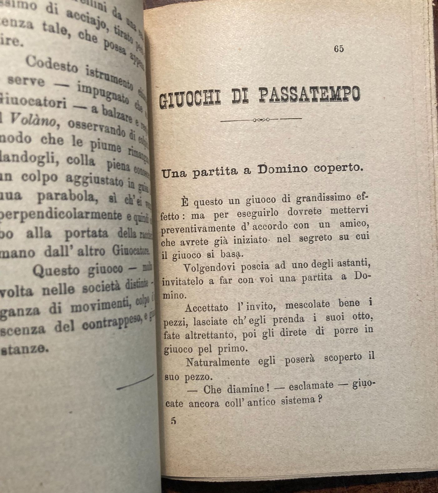 Manuale Dei Giochi: Calabresella, Quadrigliati, Scacchi. Edizione Salani, 1923
