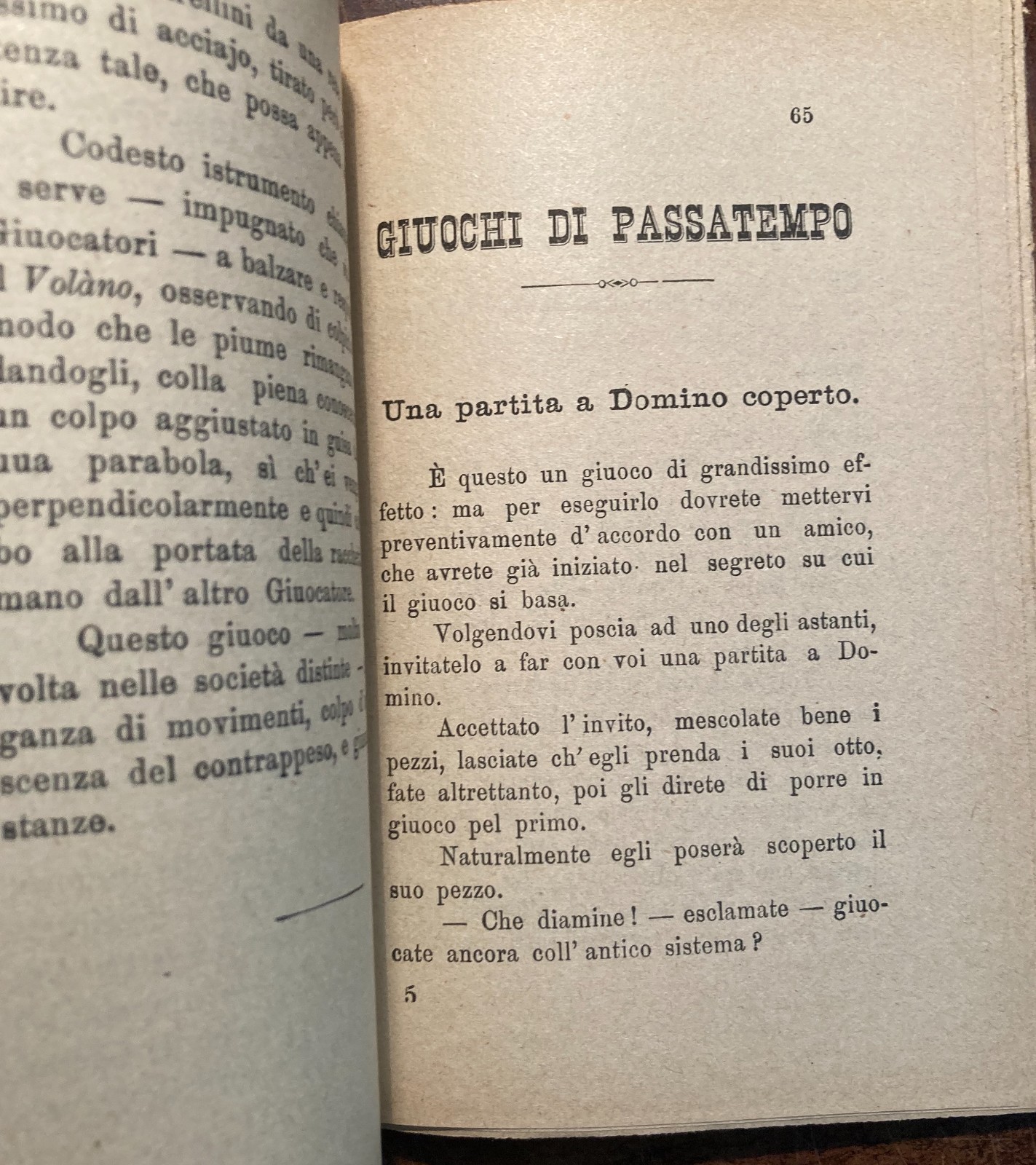 Manuale Dei Giochi: Calabresella, Quadrigliati, Scacchi. Edizione Salani, 1923