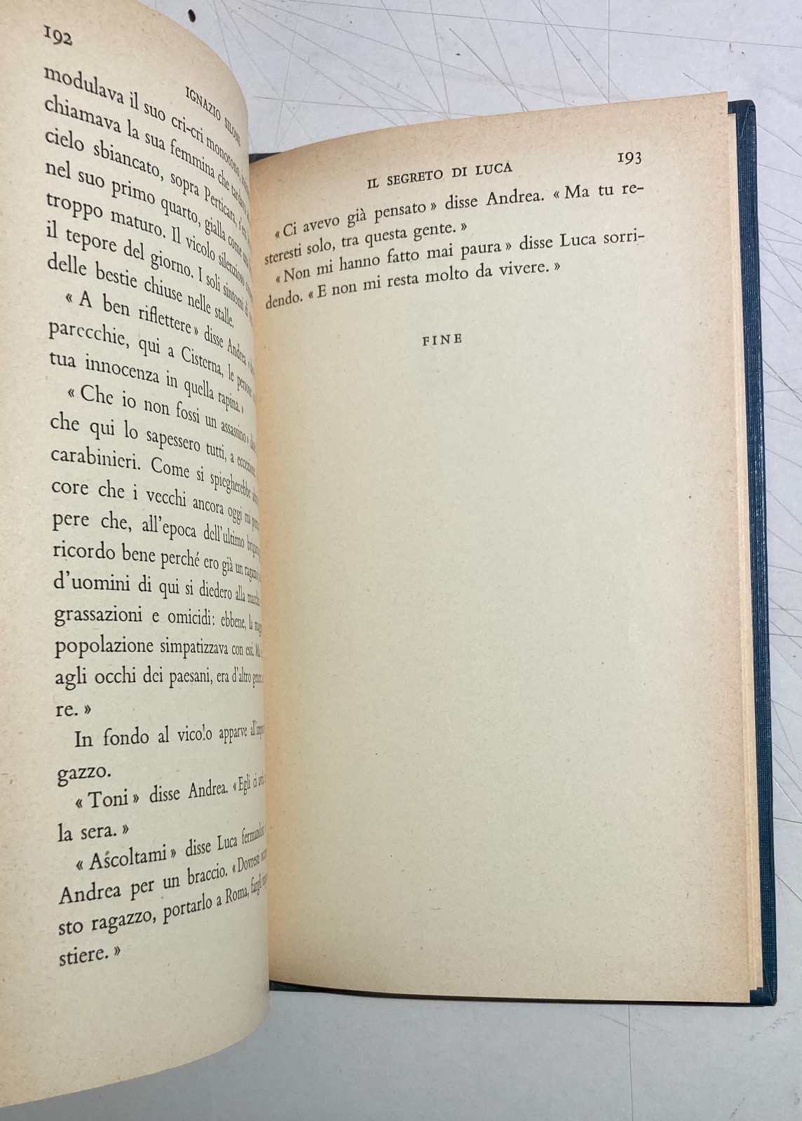 Abruzzo, Marsica. Il Segreto Di Luca Di Ignazio Silone. Edizione Mondadori 1956