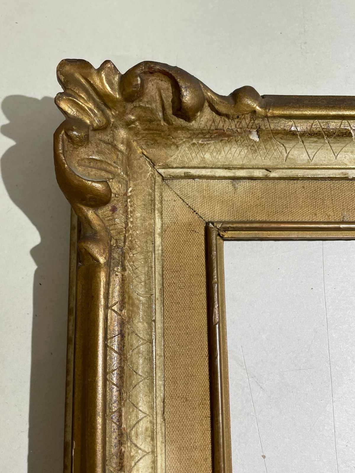 Antica Cornice Con Decori Artistici E Finitura Laccata Fiorentina