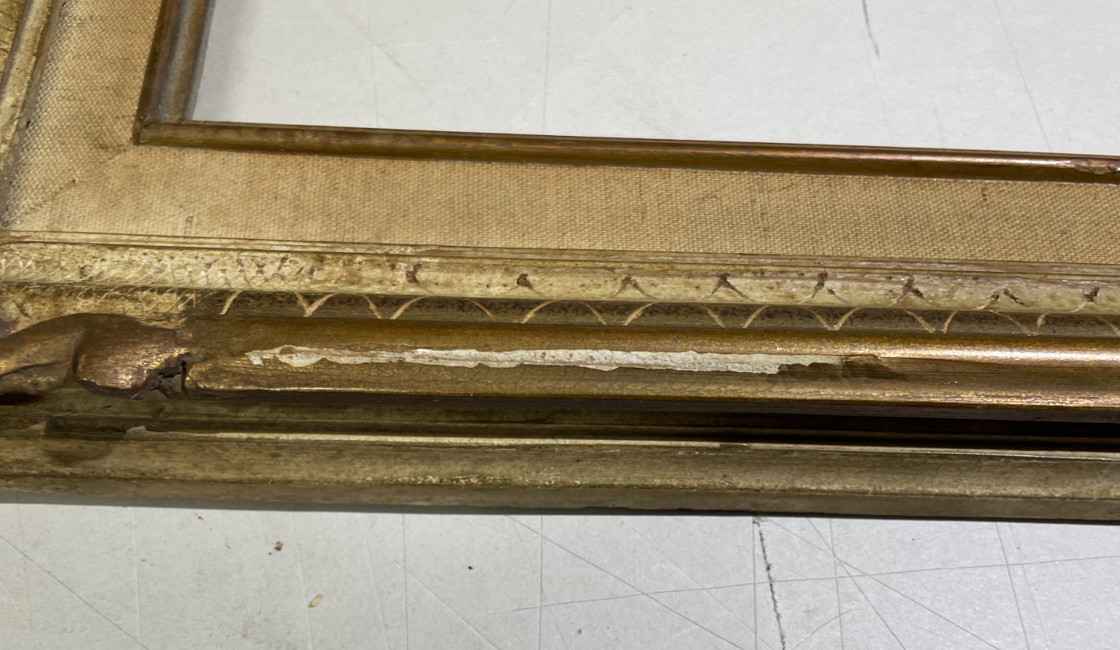 Antica Cornice Con Decori Artistici E Finitura Laccata Fiorentina