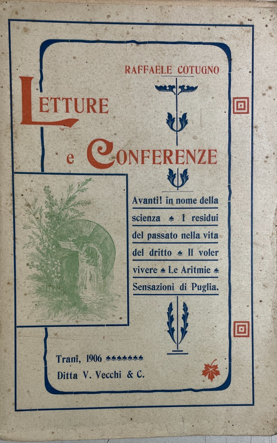 Puglia, Raffaele Cotugno: Letture E Conferenze (1906)
