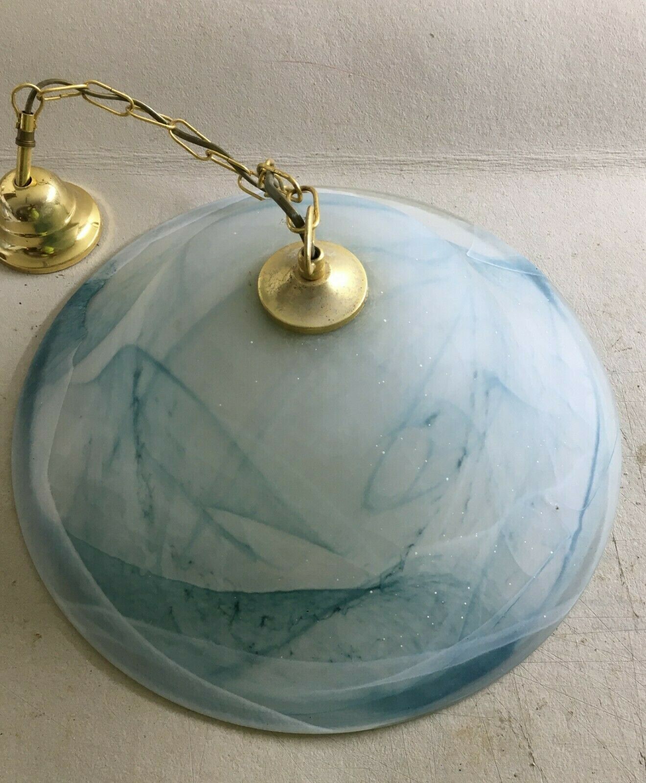 Lampada A Sospensione In Vetro Artistico Stile Murano, Anni '80