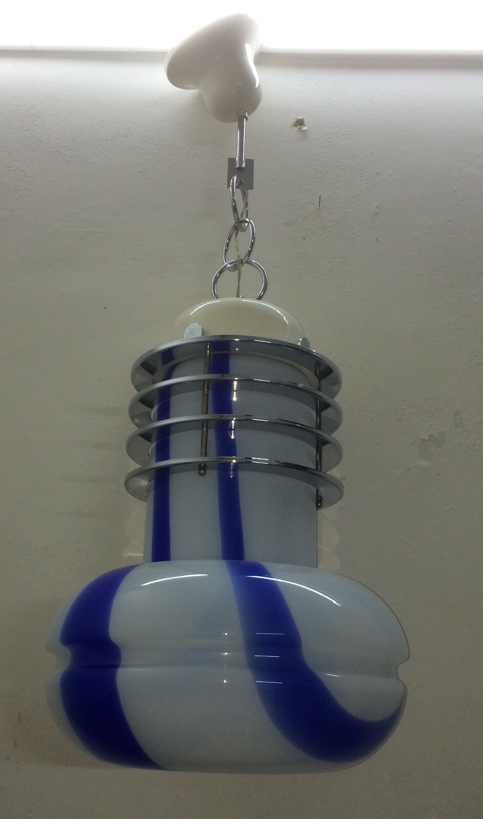 Lampada A Sospensione In Vetro Di Murano, Stile Nason