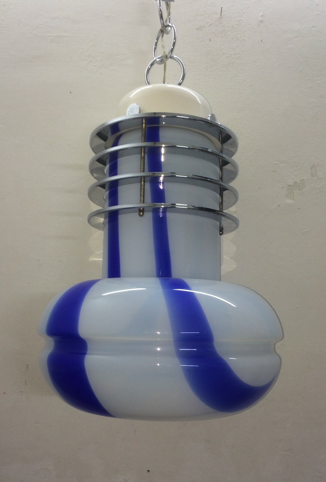 Lampada A Sospensione In Vetro Di Murano, Stile Nason