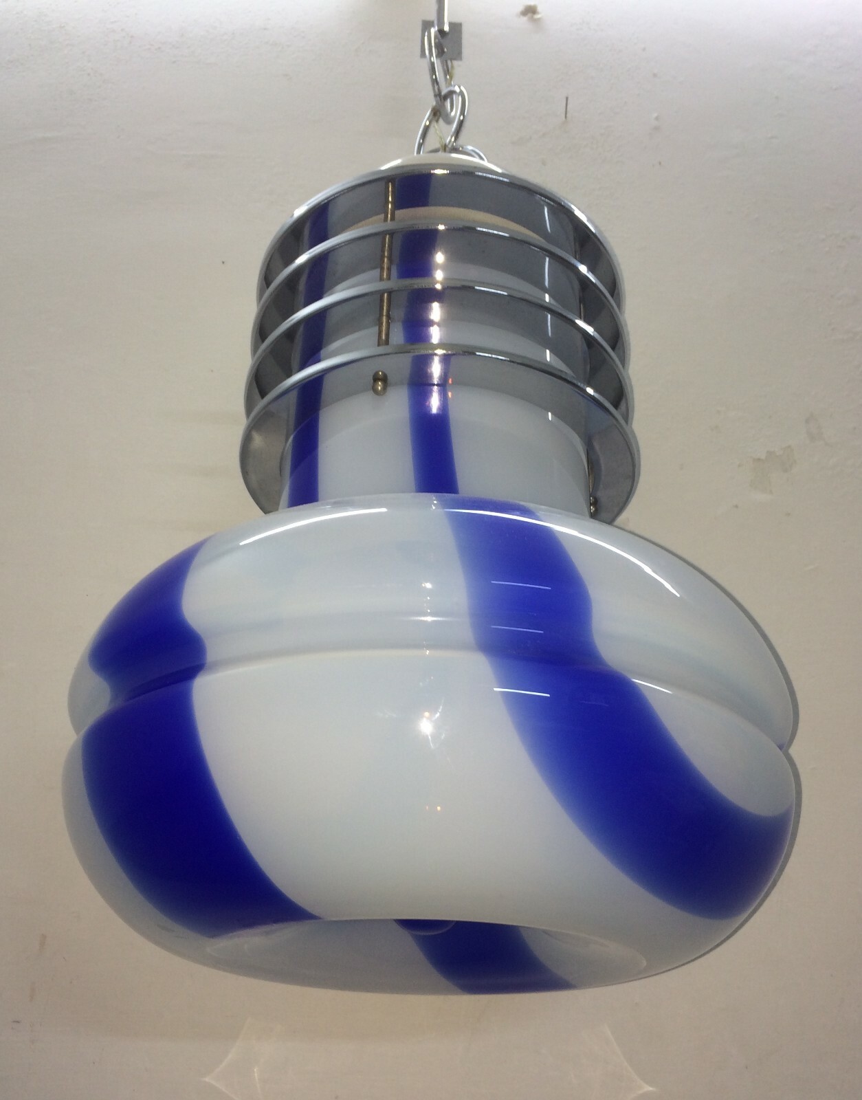 Lampada A Sospensione In Vetro Di Murano, Stile Nason