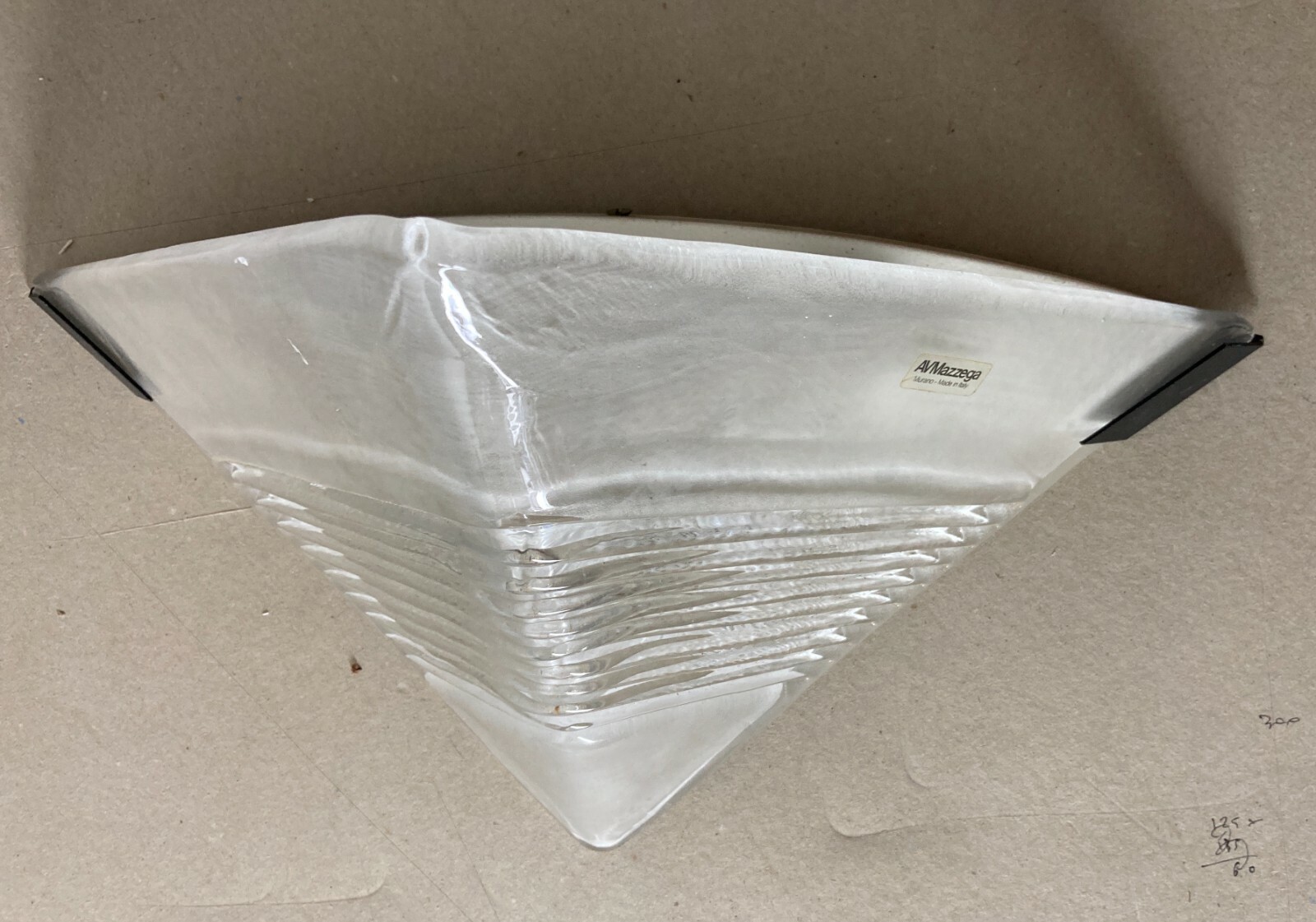 Mazzega: Lampada Da Parete Artistica In Vetro Di Murano (applique)