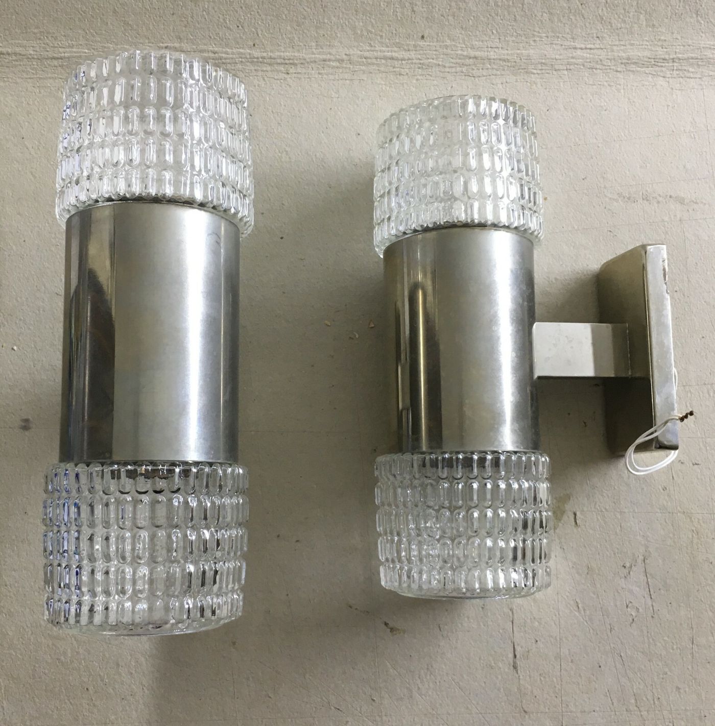 Coppia Di Lampade Appliques Decorative, Design Modernariato Anni '70