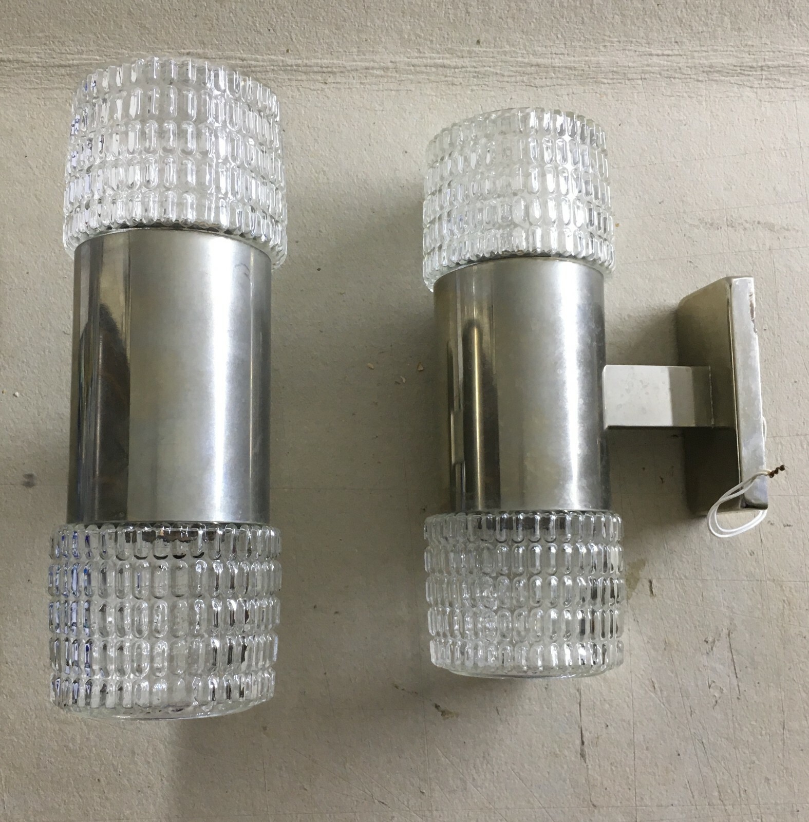 Coppia Di Lampade Appliques Decorative, Design Modernariato Anni '70