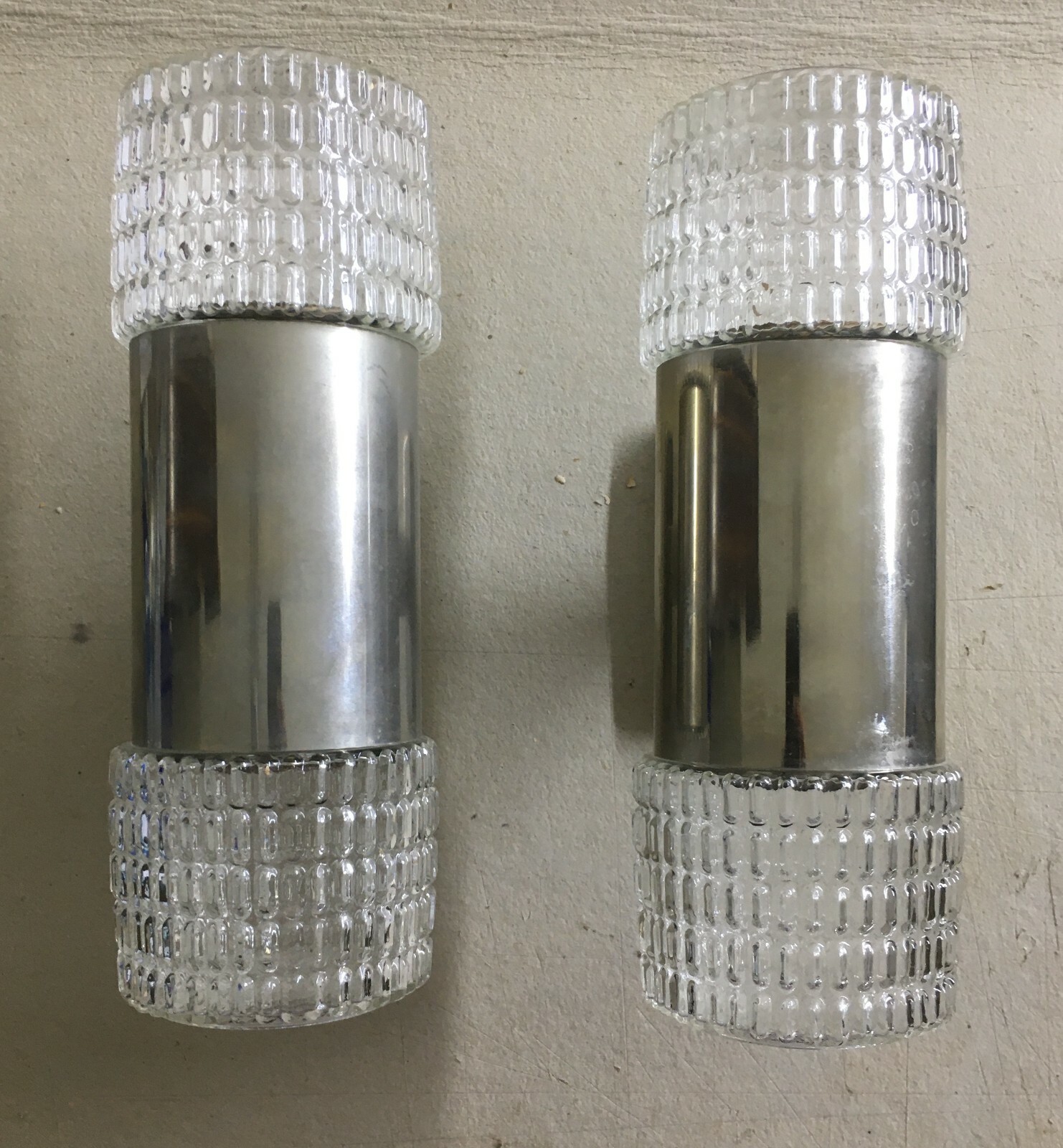 Coppia Di Lampade Appliques Decorative, Design Modernariato Anni '70