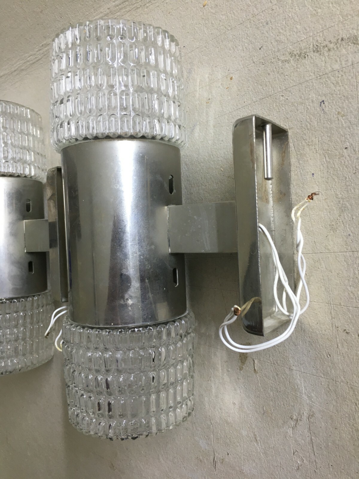Coppia Di Lampade Appliques Decorative, Design Modernariato Anni '70