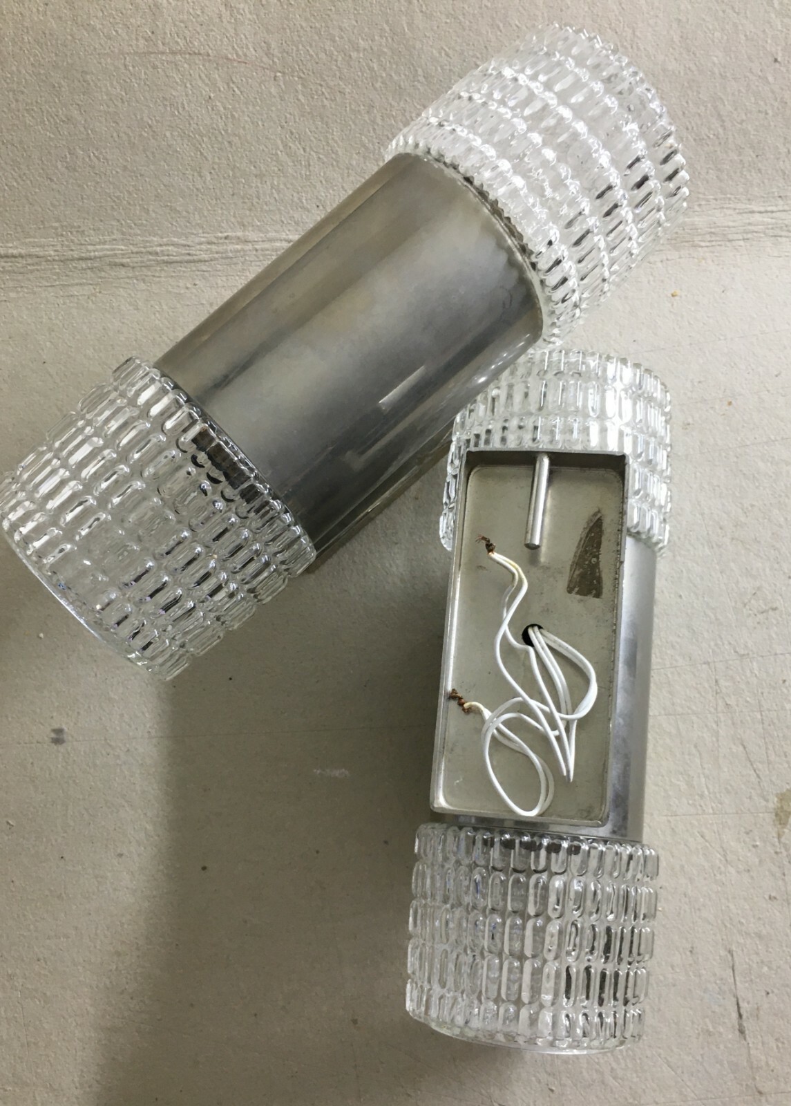 Coppia Di Lampade Appliques Decorative, Design Modernariato Anni '70