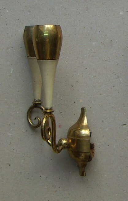 Coppia Di Lampade Da Parete (appliques) In Metallo E Ottone, Stile Gio Ponti, Anni '50