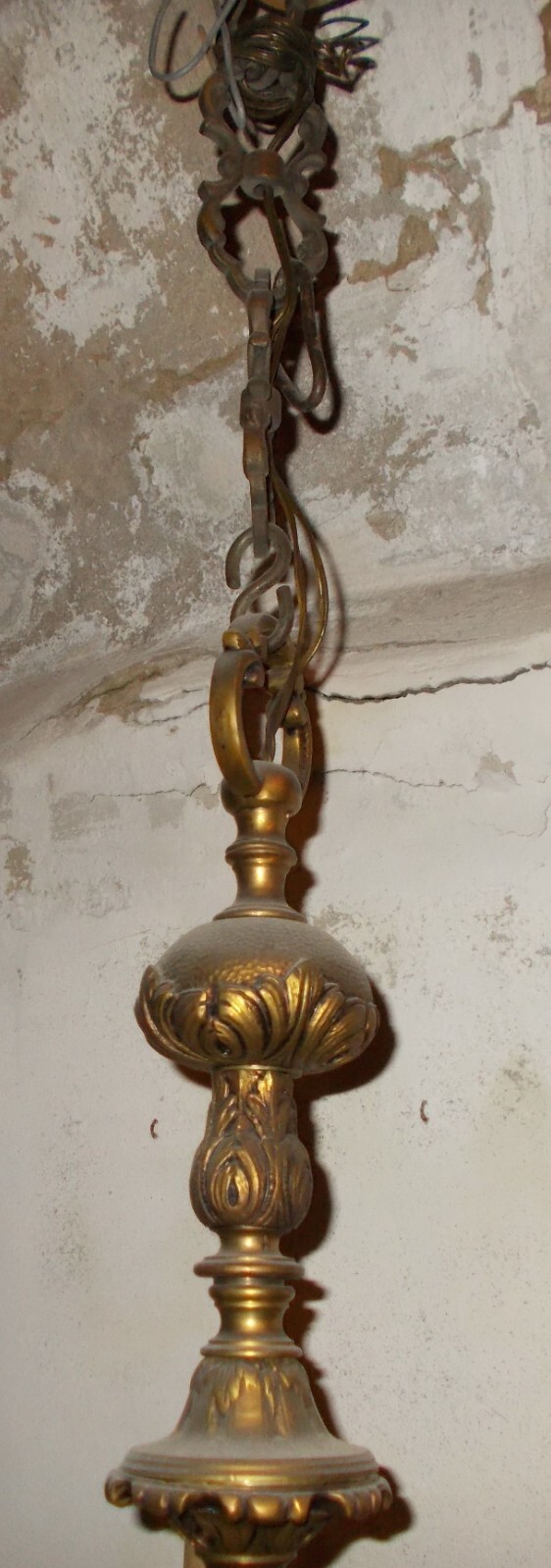 Decorativo Lampadario d'Epoca Con Sculture Di Puttini