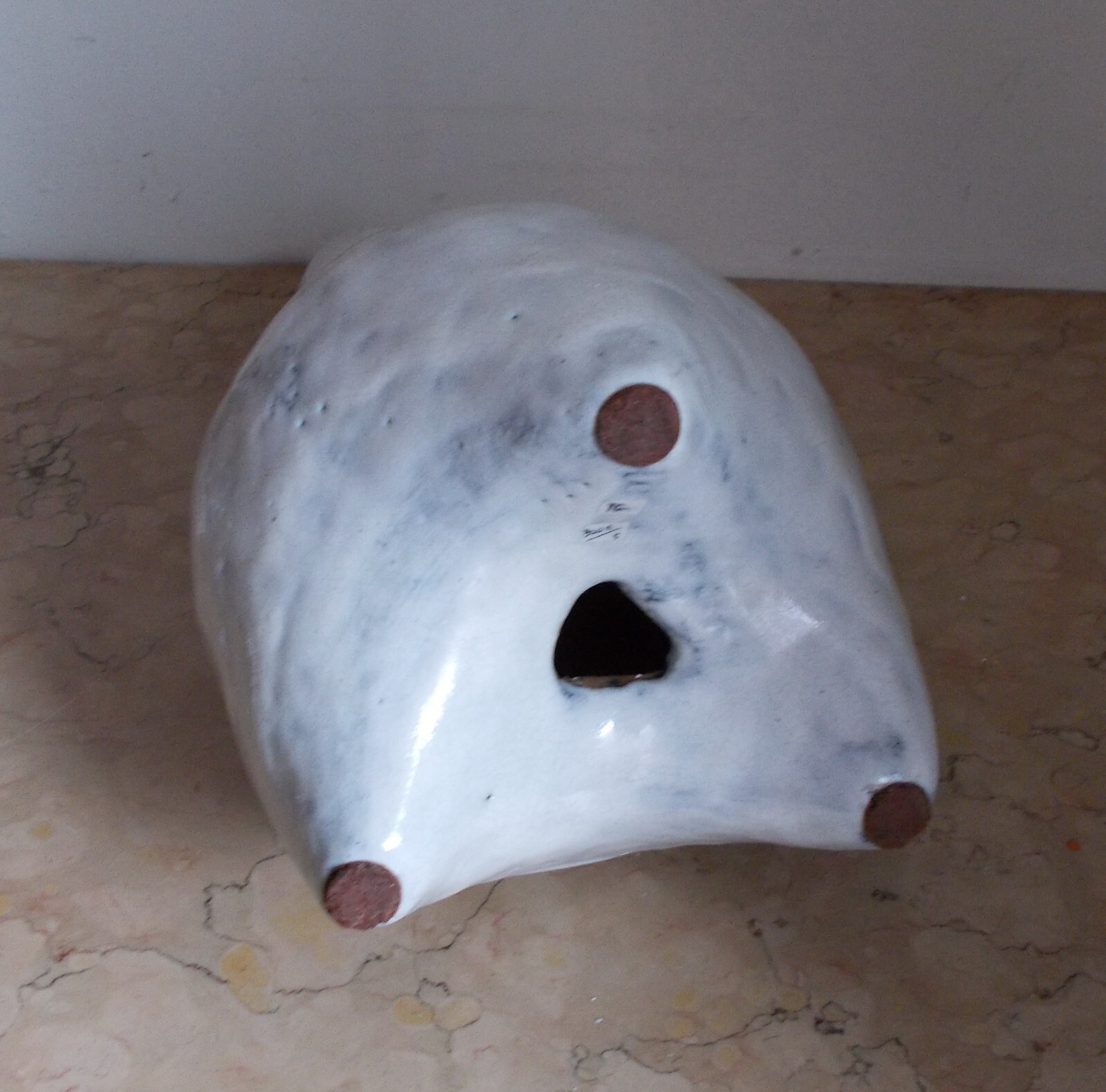 Modernariato, Design, Arte Moderna: Artistica Scultura Per Lampada In Ceramica, Anni '70