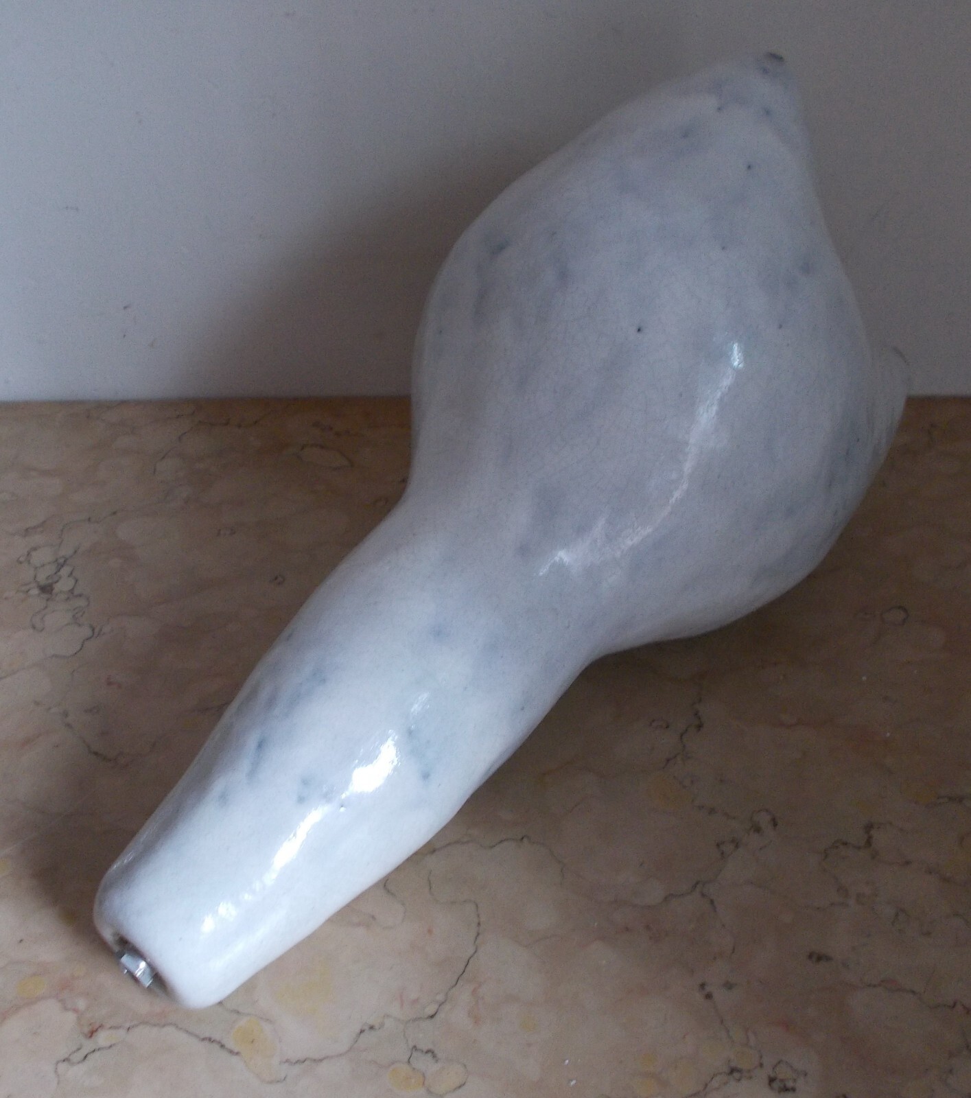 Modernariato, Design, Arte Moderna: Artistica Scultura Per Lampada In Ceramica, Anni '70