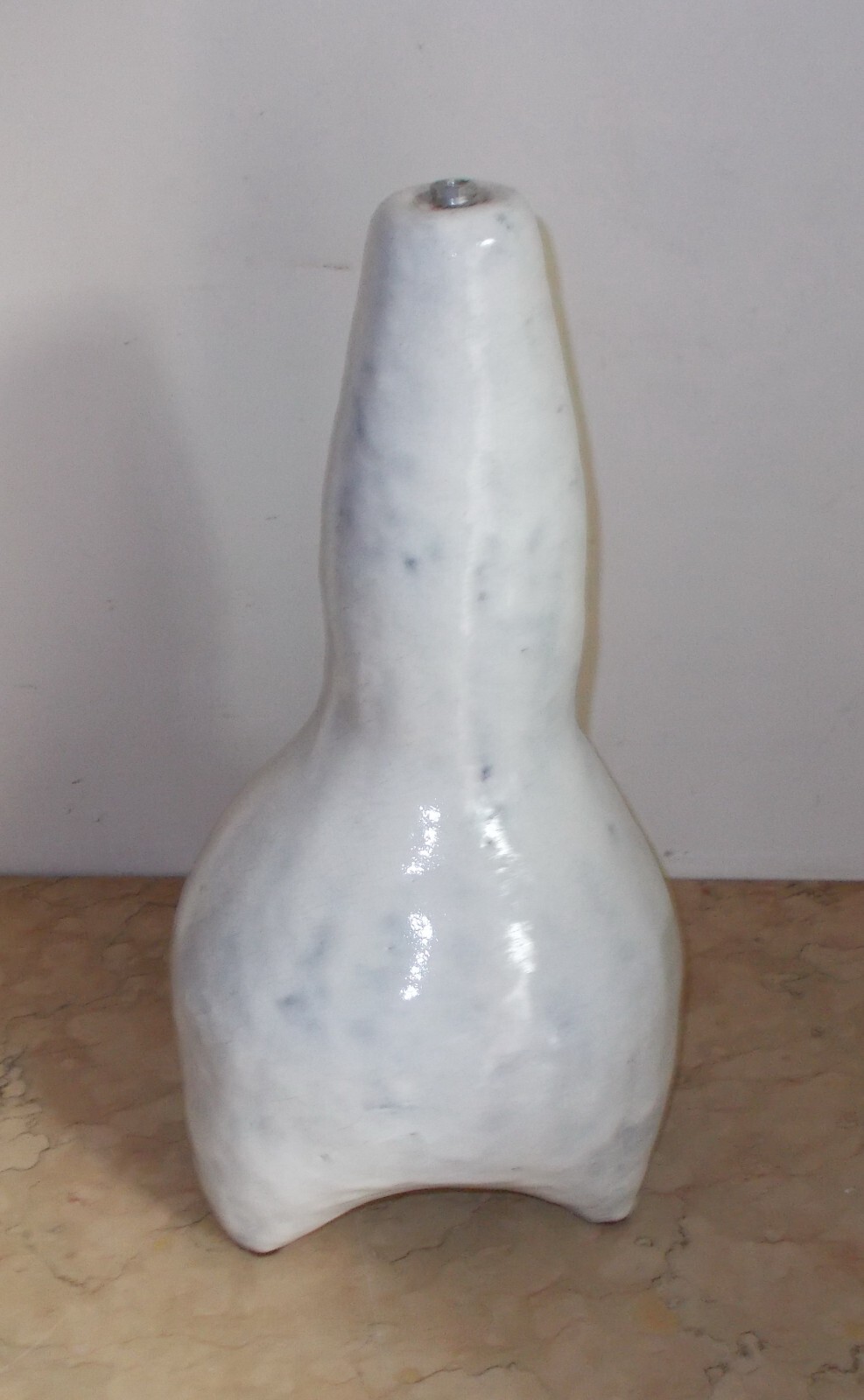 Modernariato, Design, Arte Moderna: Artistica Scultura Per Lampada In Ceramica, Anni '70
