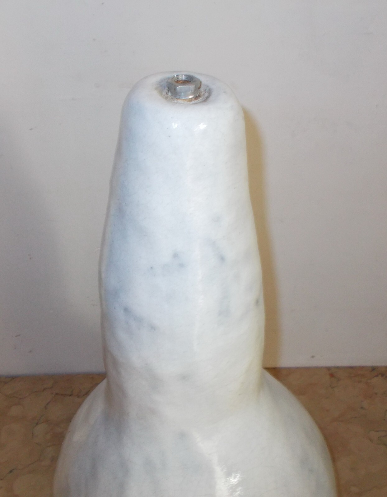 Modernariato, Design, Arte Moderna: Artistica Scultura Per Lampada In Ceramica, Anni '70