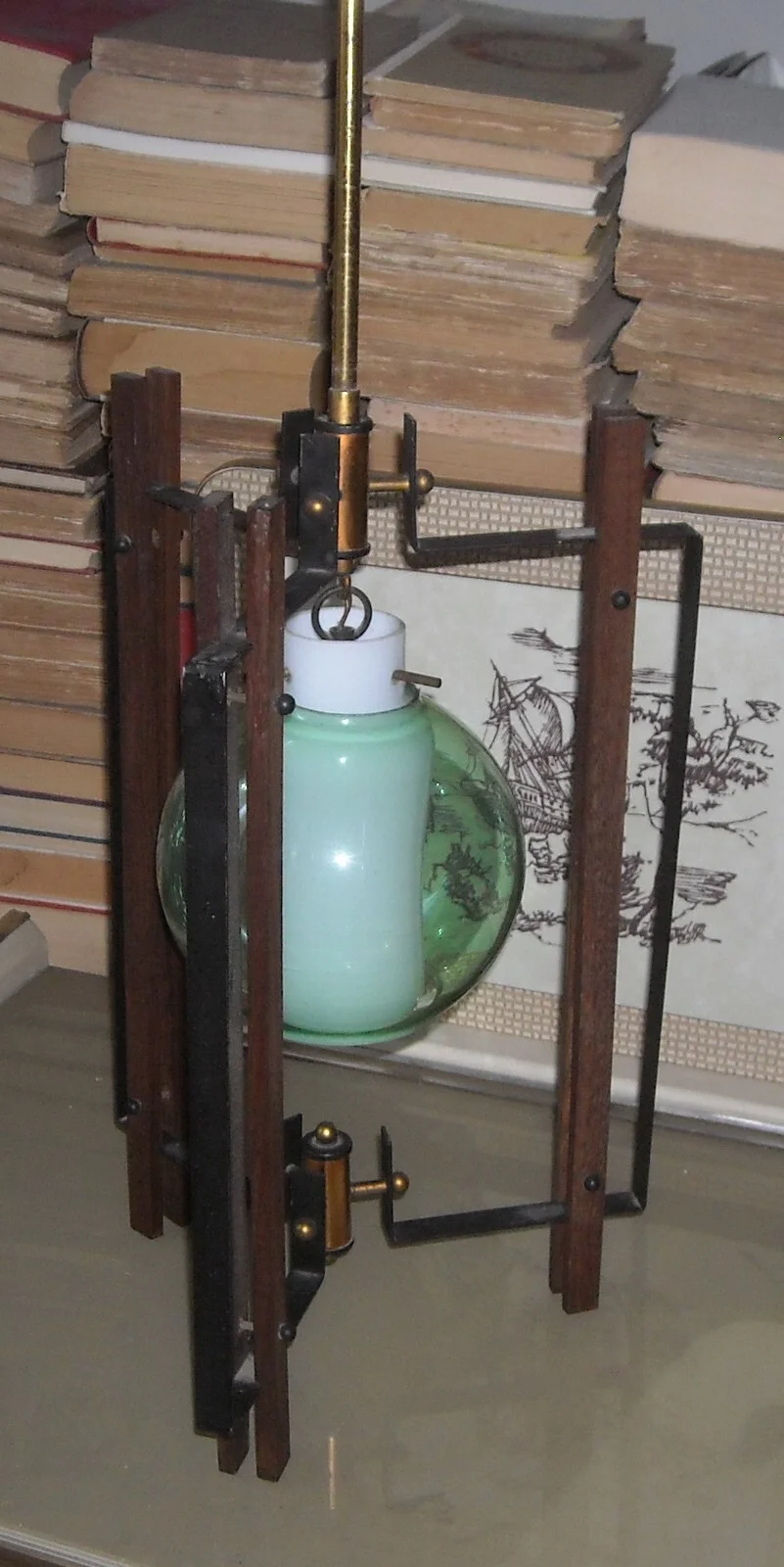 Mid-Century Design Lighting in Wood and Glass: Decorative Lamp, Era Ponti