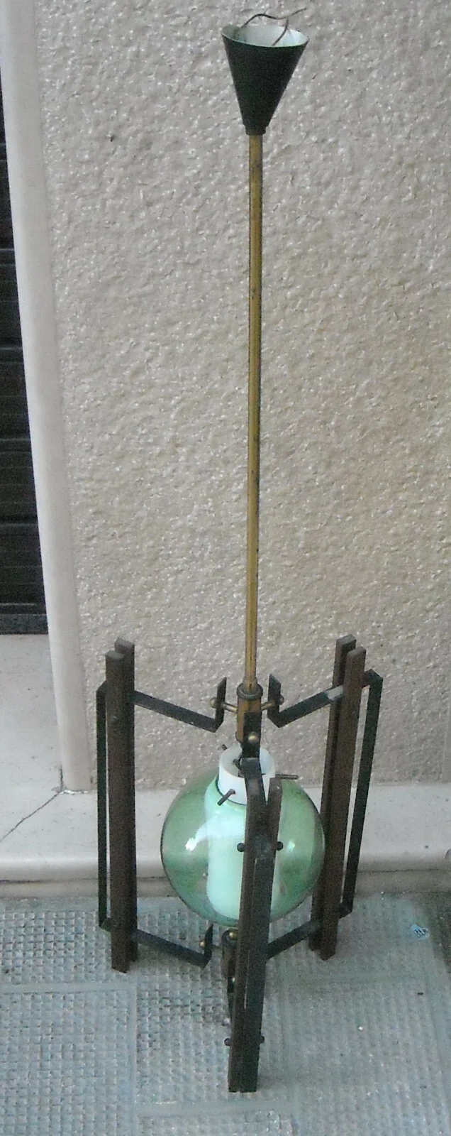 Mid-Century Design Lighting in Wood and Glass: Decorative Lamp, Era Ponti