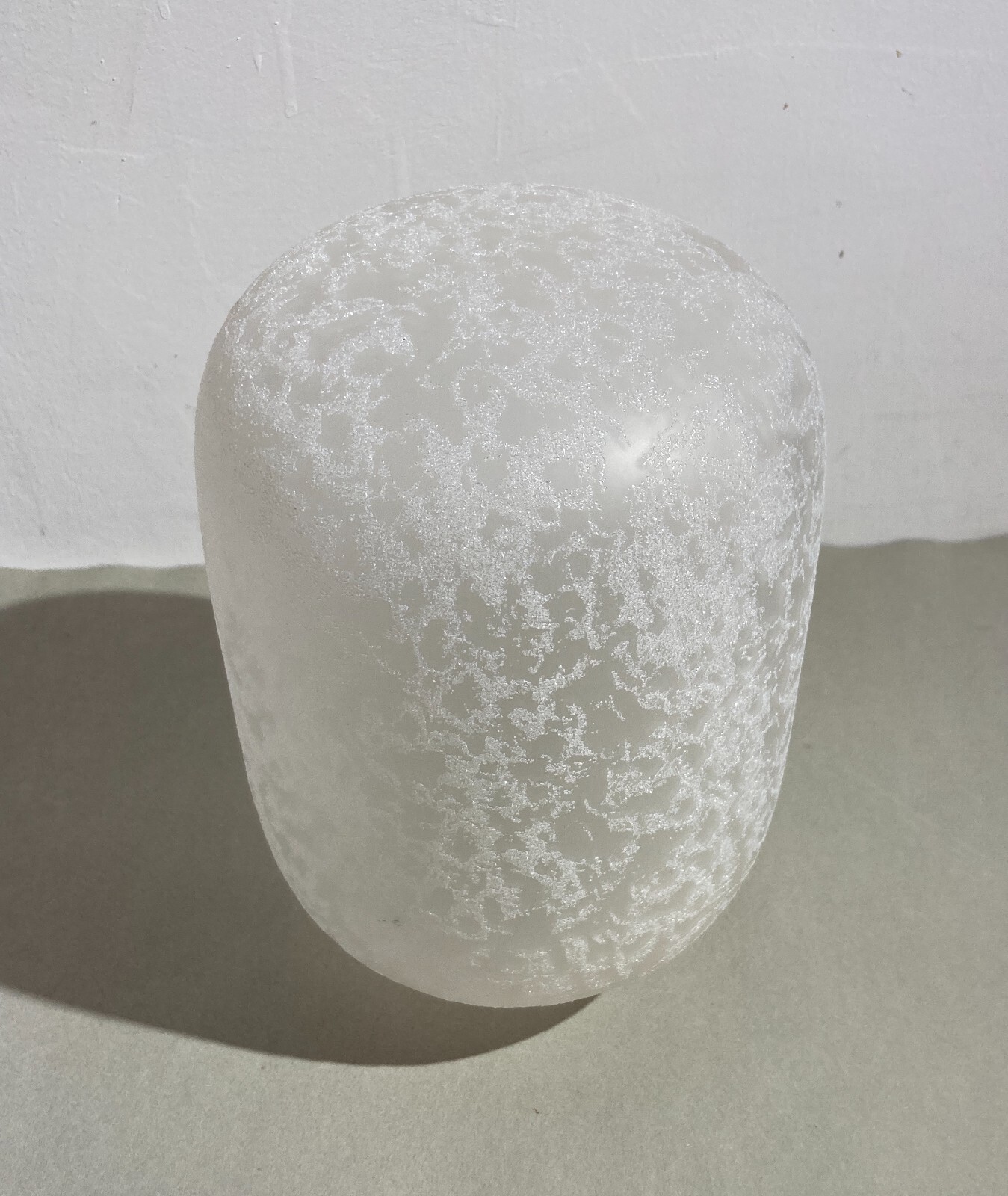 Coppa Per Lampada In Vetro Zigrinato, Design Del Novecento
