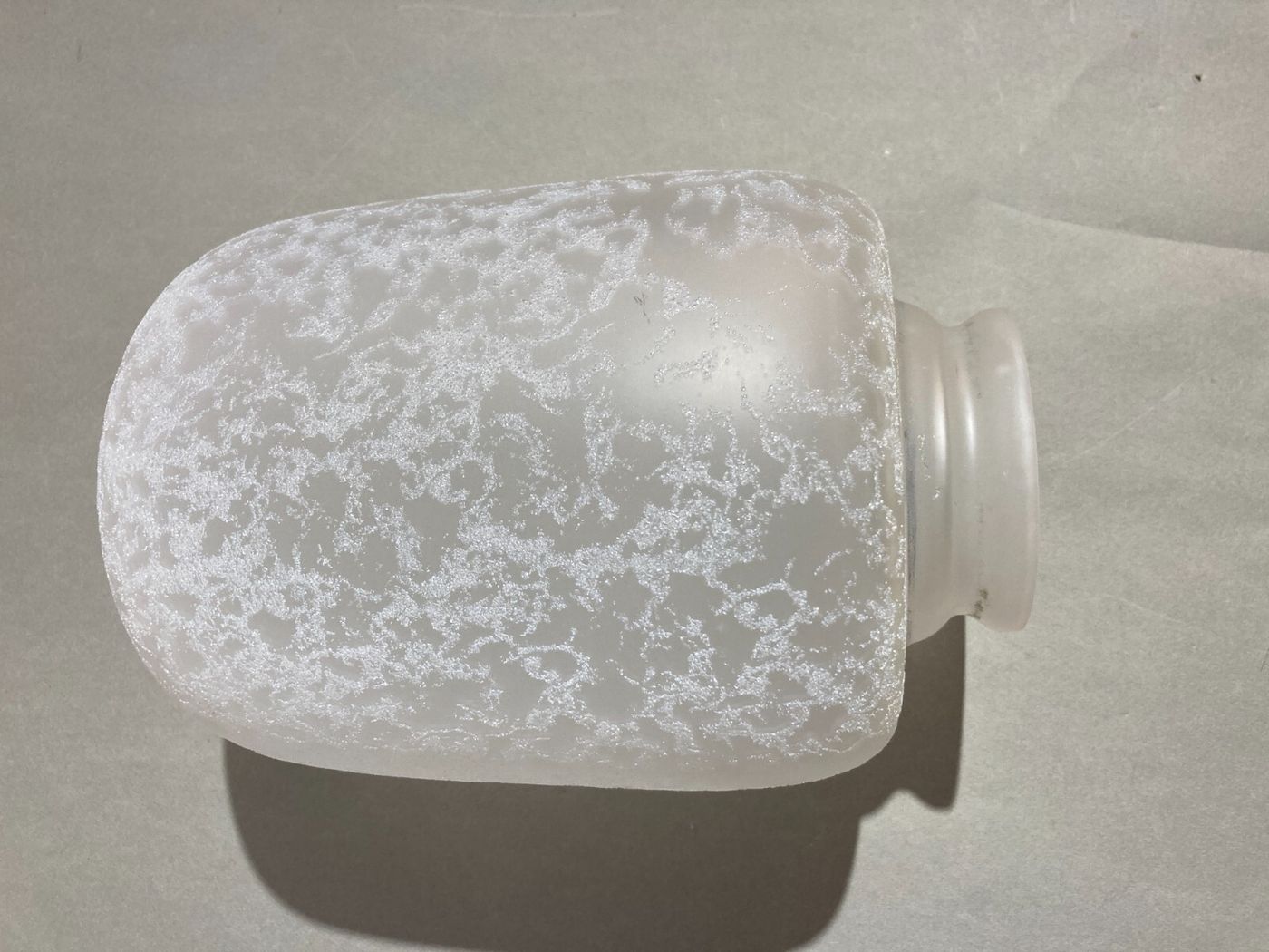 Coppa Per Lampada In Vetro Zigrinato, Design Del Novecento