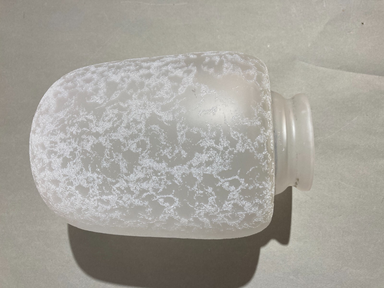 Coppa Per Lampada In Vetro Zigrinato, Design Del Novecento