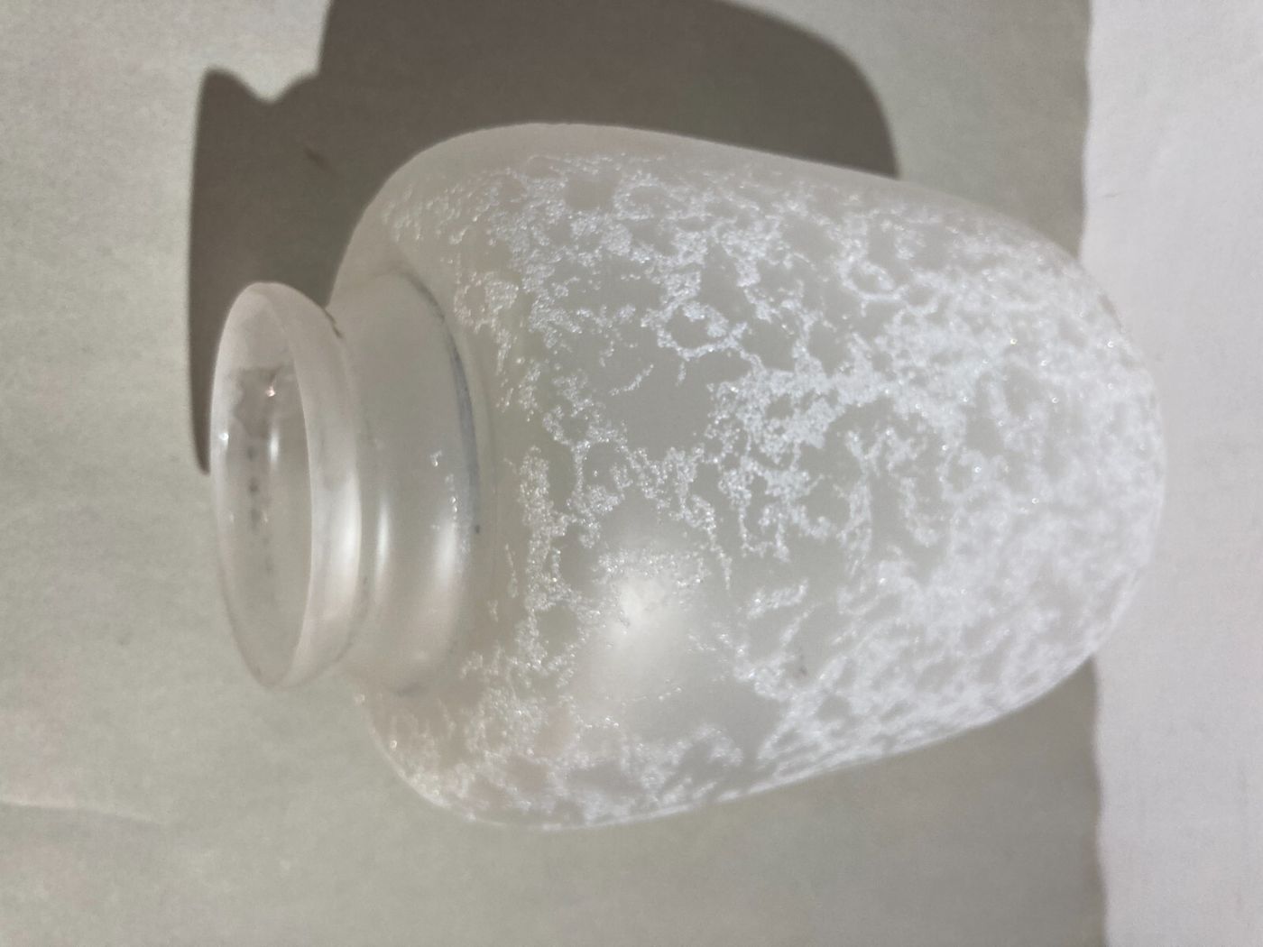 Coppa Per Lampada In Vetro Zigrinato, Design Del Novecento