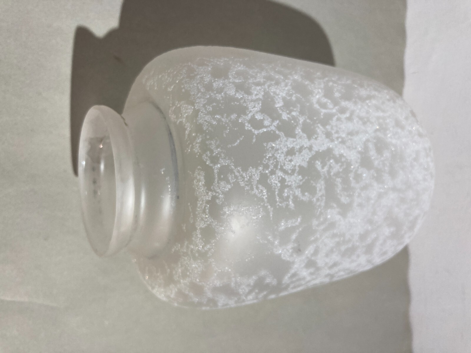 Coppa Per Lampada In Vetro Zigrinato, Design Del Novecento
