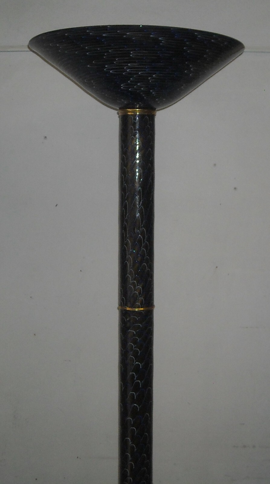 Lampada Da Pavimento In Vetro Di Murano E Metallo Dorato