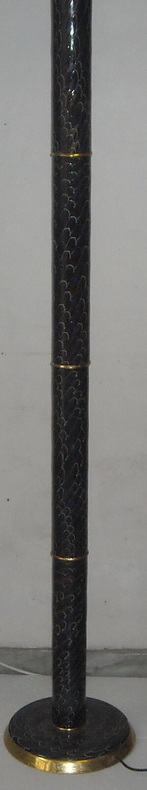 Lampada Da Pavimento In Vetro Di Murano E Metallo Dorato