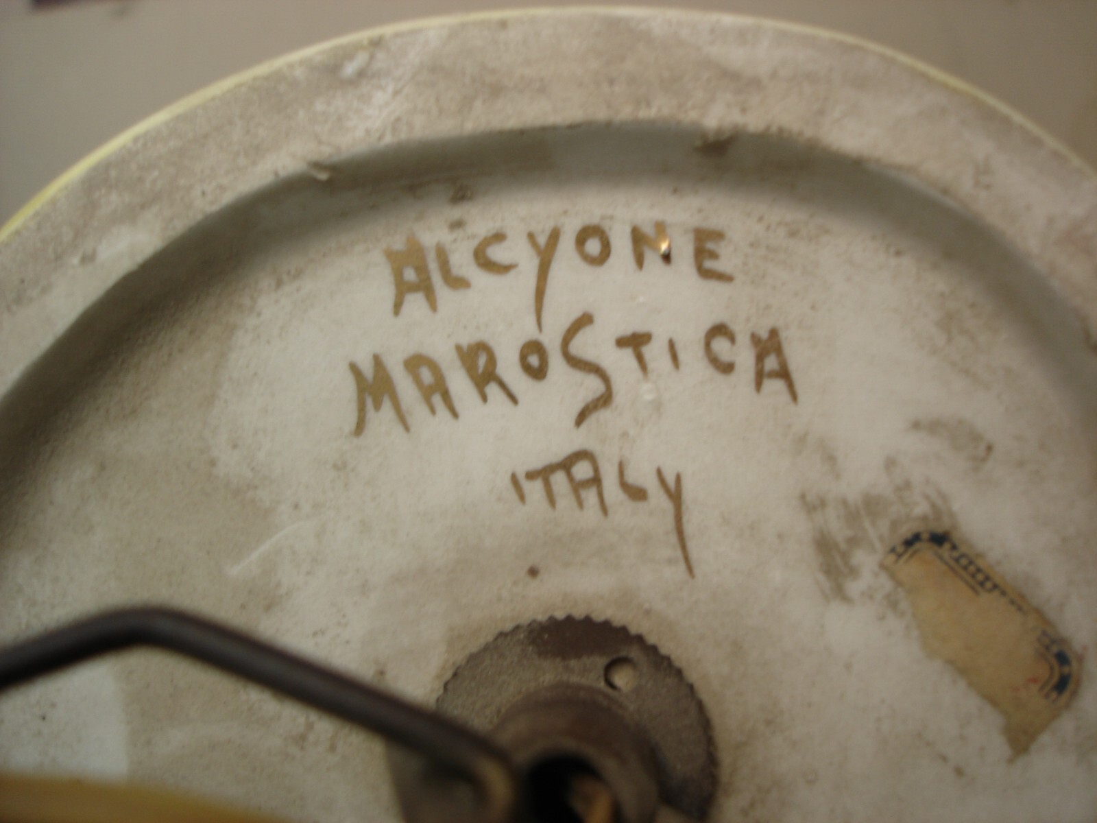 Modernariato, Design: Inusuale Lampadario Artistico In Ceramica, Alcyone Marostica