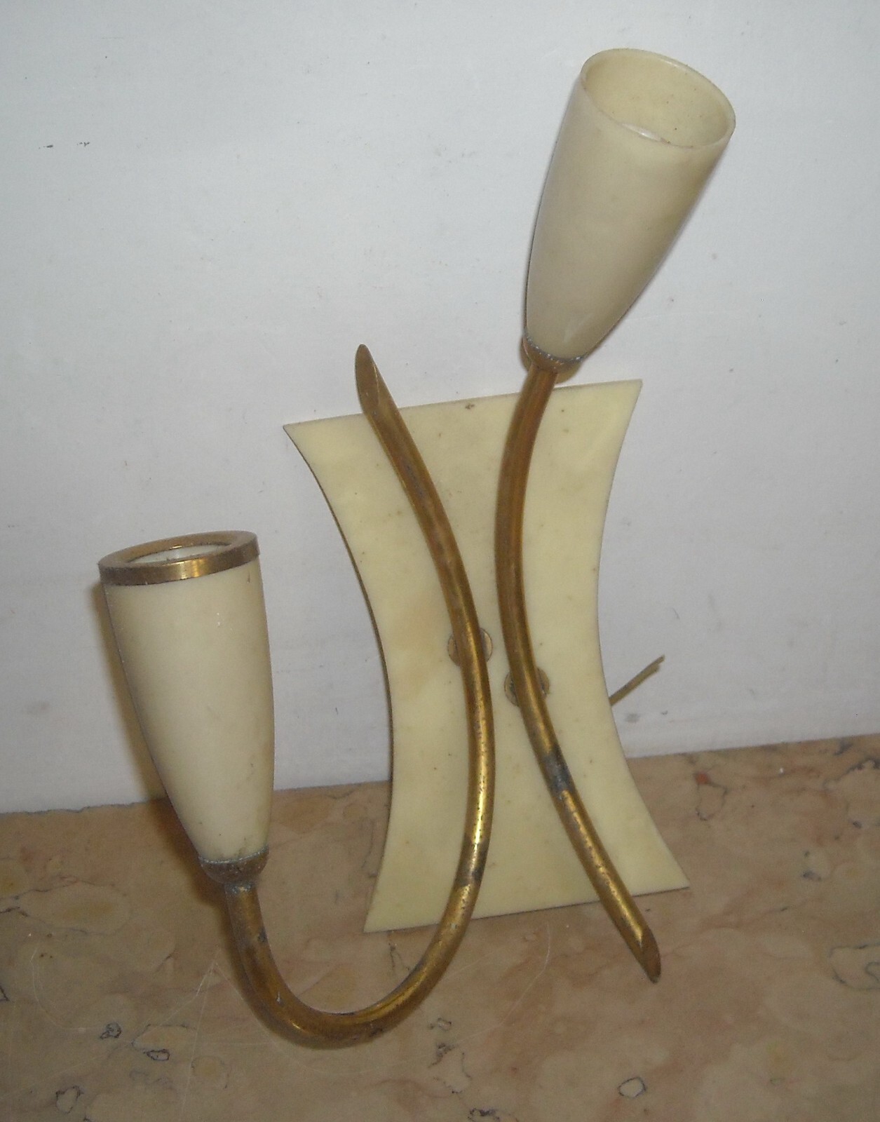 Coppia Di Lampade Da Parete Appliques, Design Italiano Del Novecento
