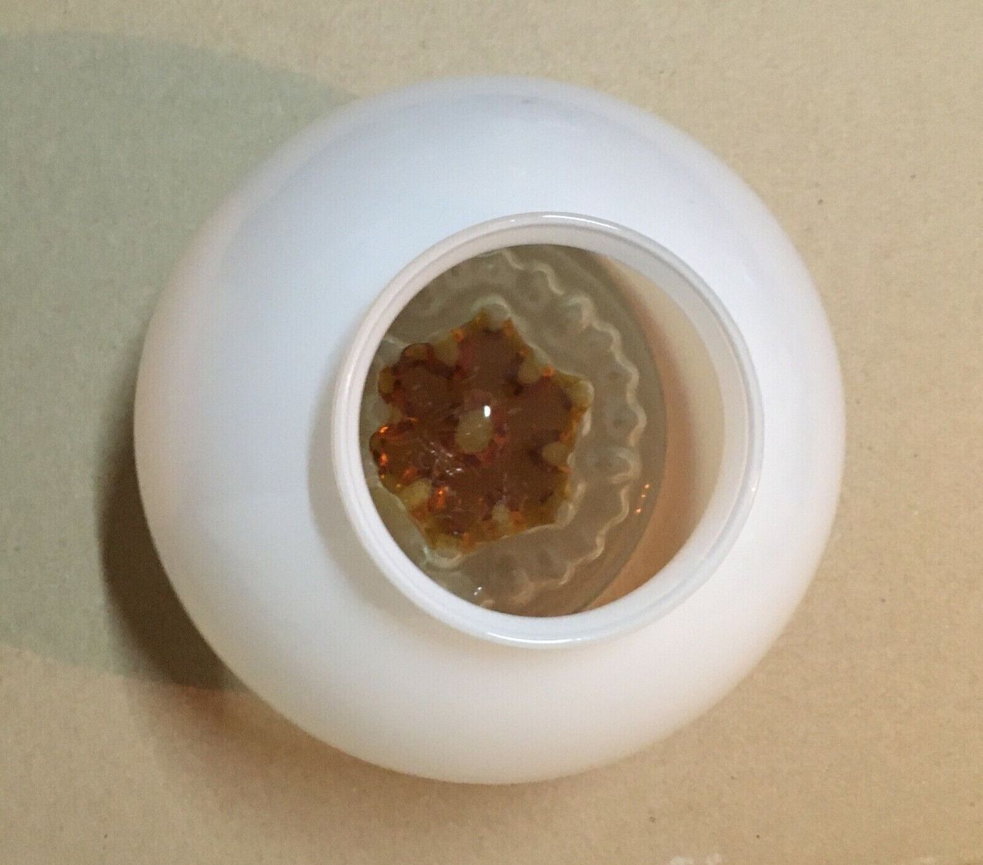 Coppa Per Lampada In Vetro Di Murano Con Introflessioni