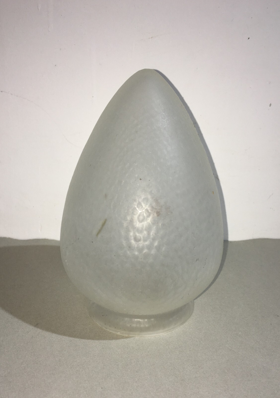 Coppa Per Lampada In Vetro Decorato, Epoca Liberty