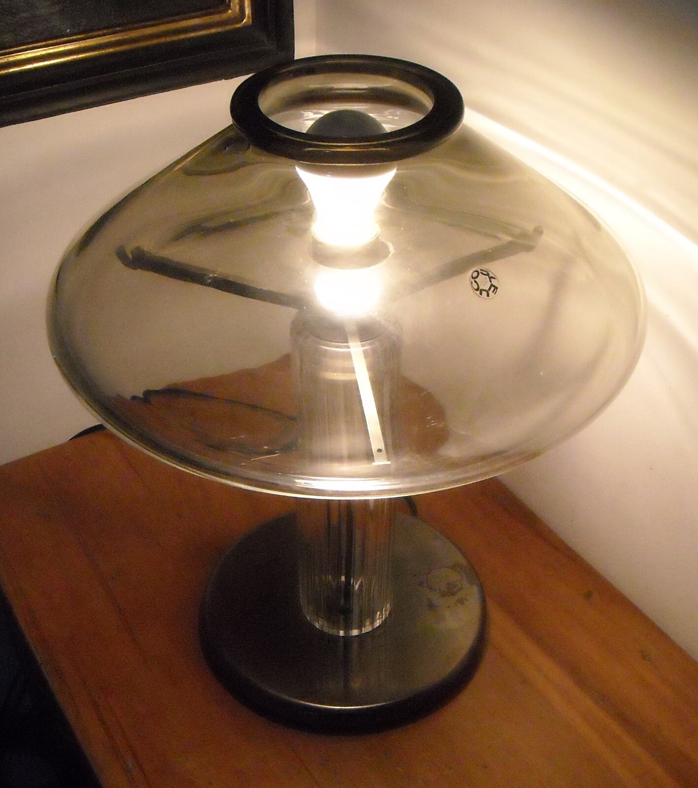 Lampada Da Tavolo Leucos In Vetro Di Murano (circa 1960 1970)