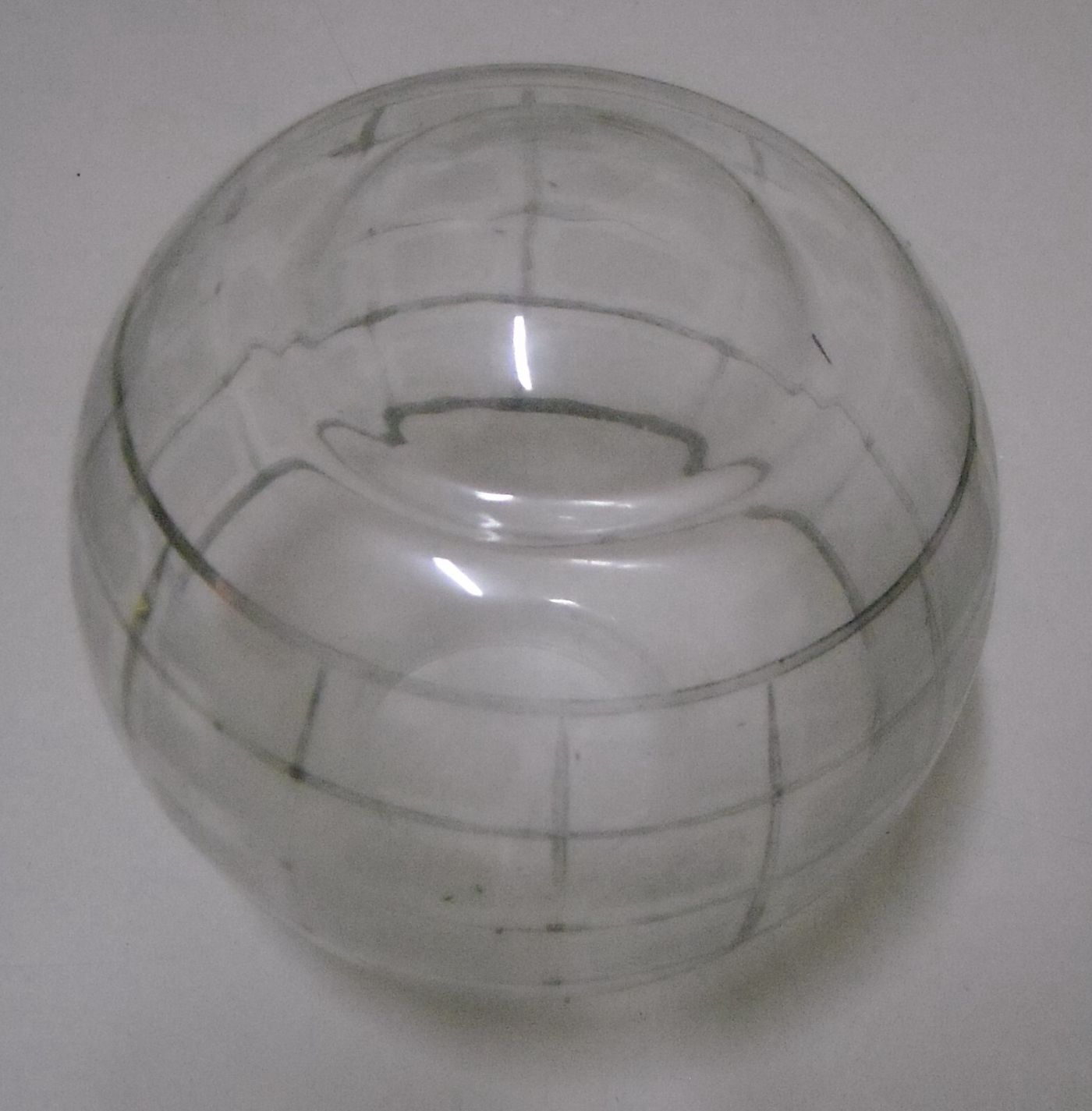 Inusuale Lampadario d'Epoca In Metallo Cromato E Vetri