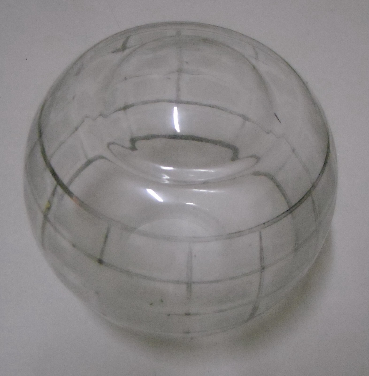 Inusuale Lampadario d'Epoca In Metallo Cromato E Vetri