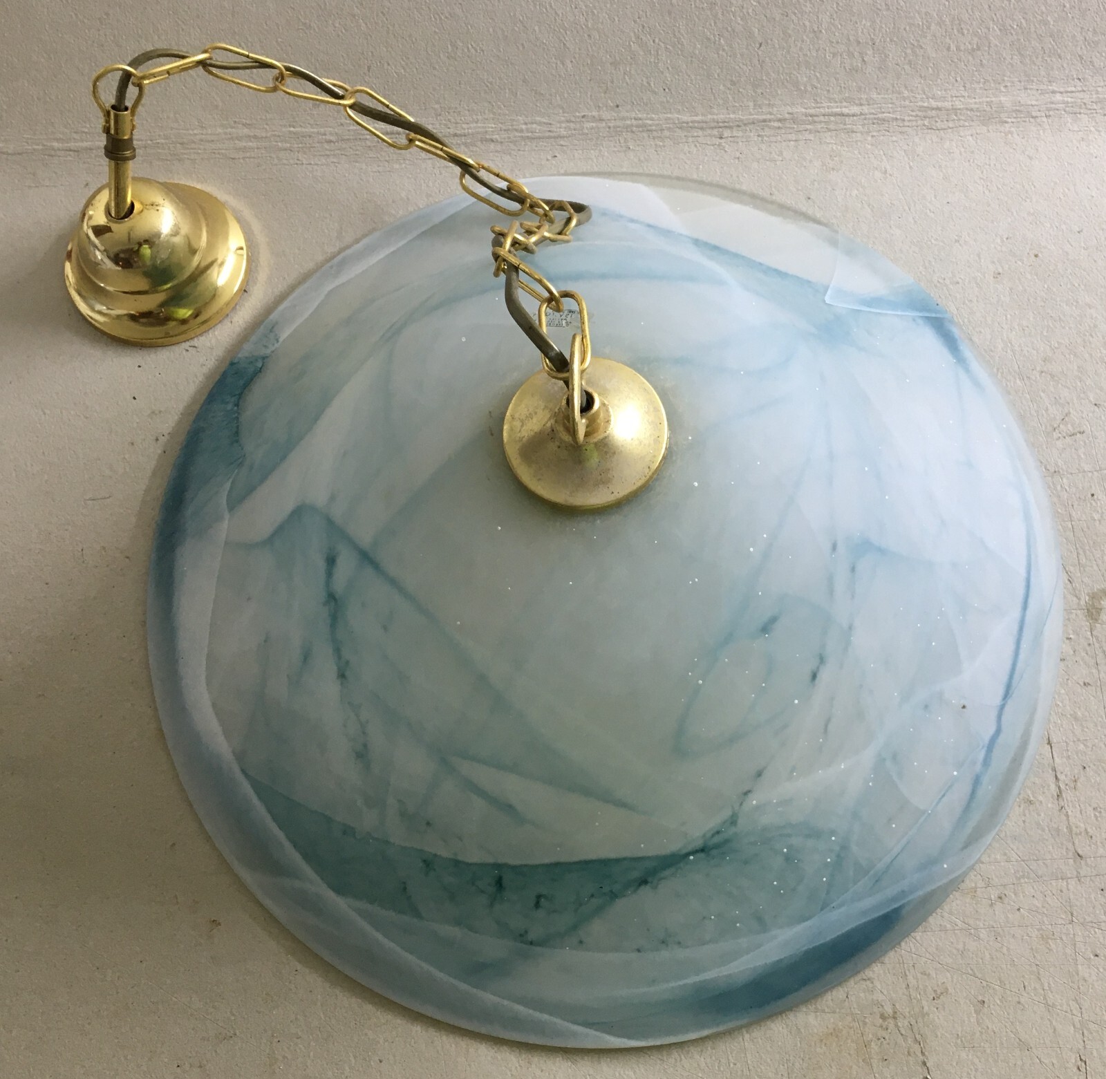 Lampada A Sospensione In Vetro Artistico Stile Murano, Anni '80